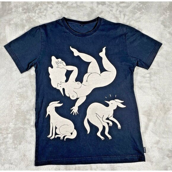 Rockwell by Parra Graphic Tee - Surrealist Nude & Animals Design M - Picture 1 of 9